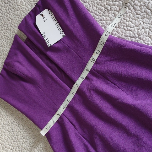 NWT Dress The Population Size Small Chloe Violet Strapless Mini Dress - Picture 7 of 16